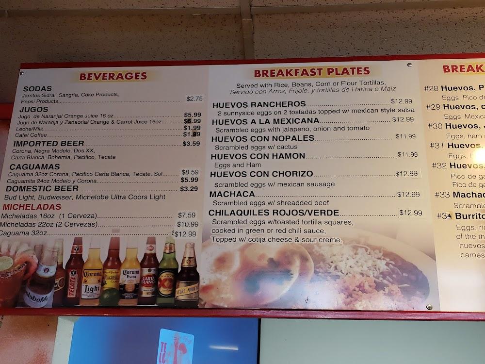 Valencia's Taqueria Menu image 2